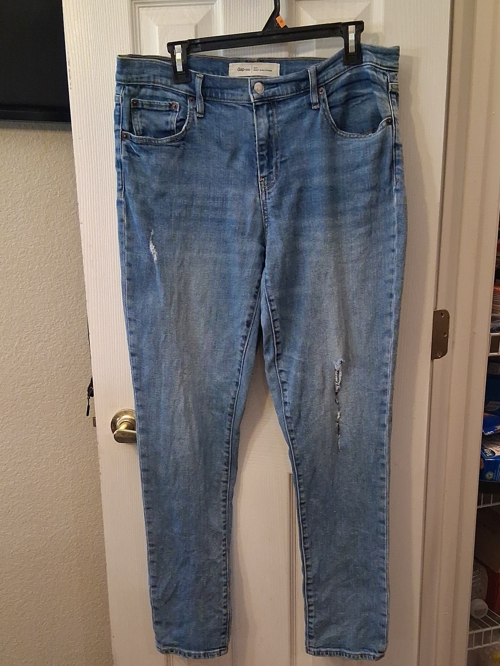 GAP Light Blue Straight Leg Jeans with Faded Wash